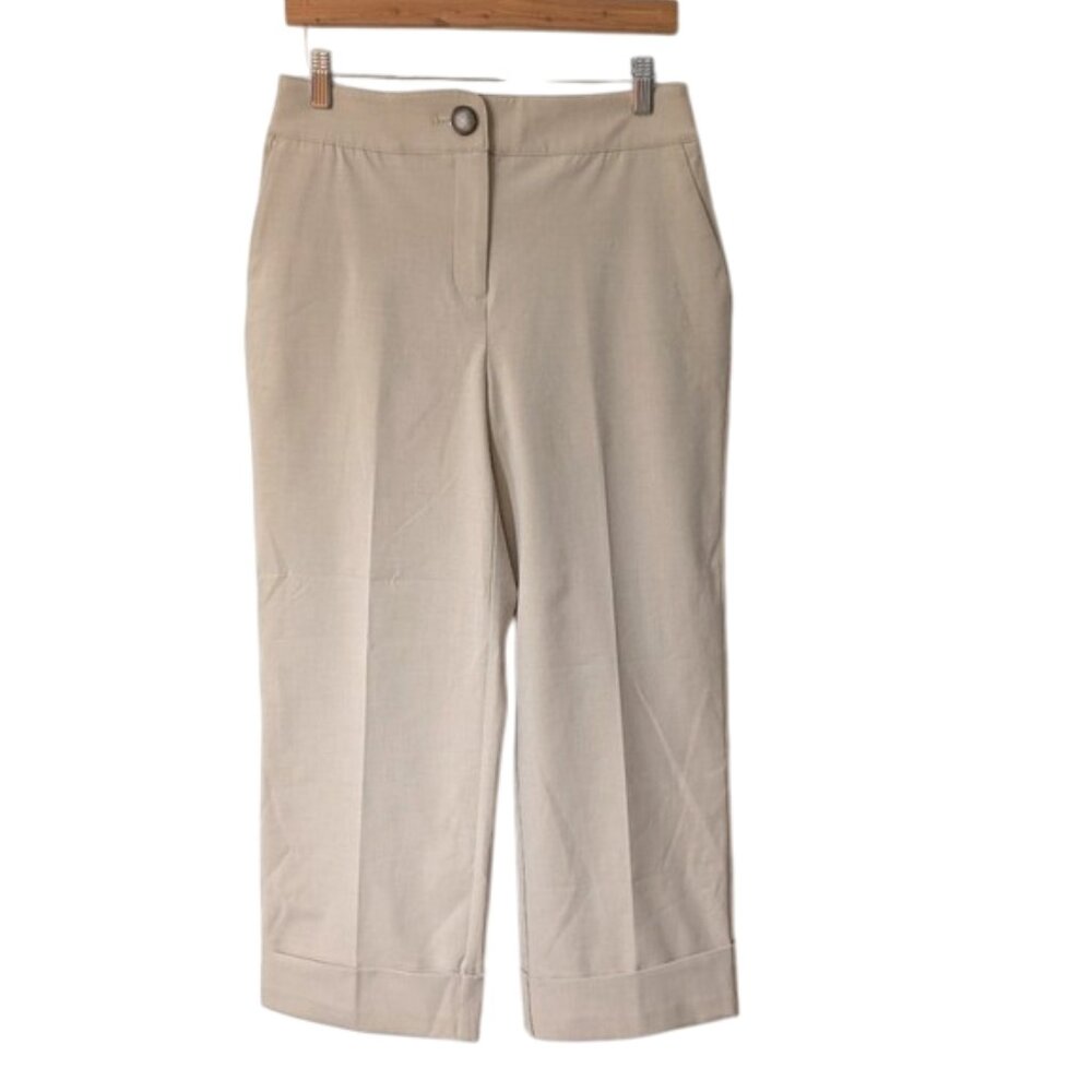 NWOT Rachel Zoe Stretch Wide Leg Pants Beige Size 6